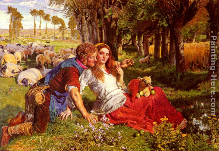 The Hireling Shepherd painting - William Holman Hunt The Hireling Shepherd art painting